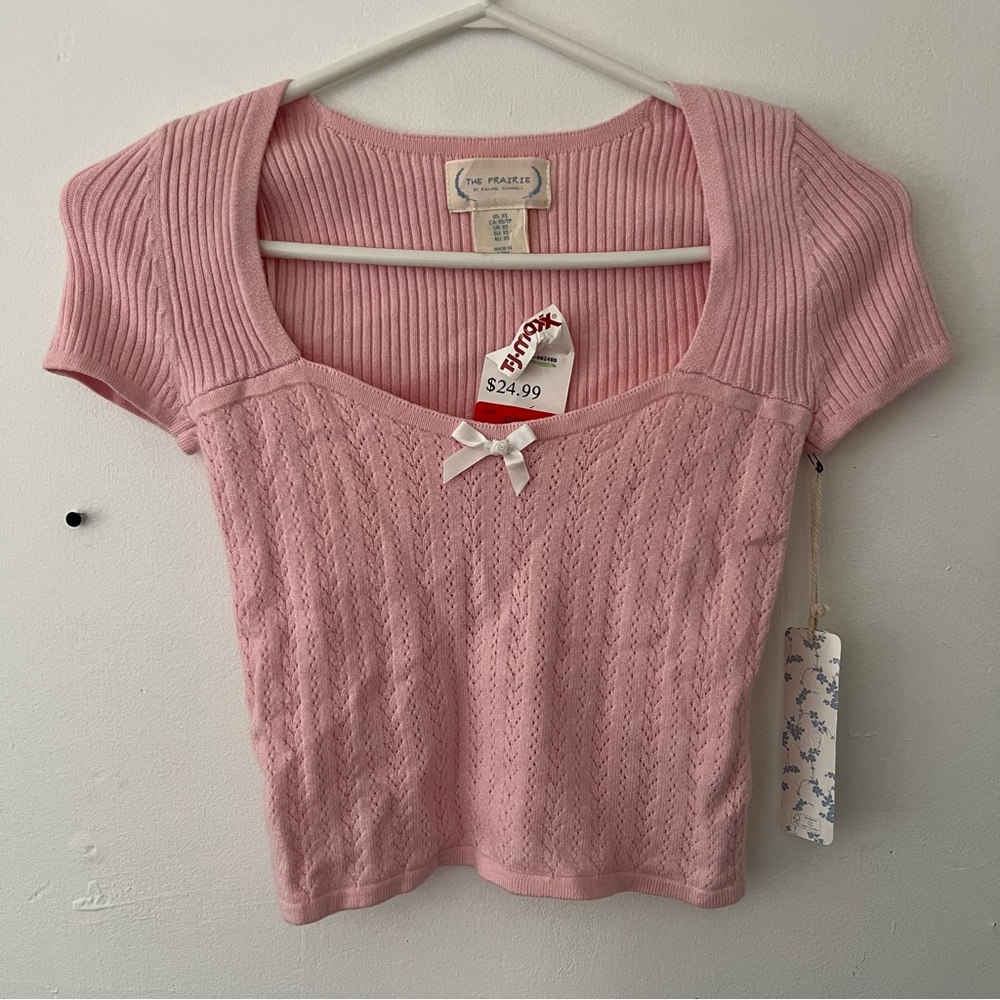 Pink Knit Women's Top